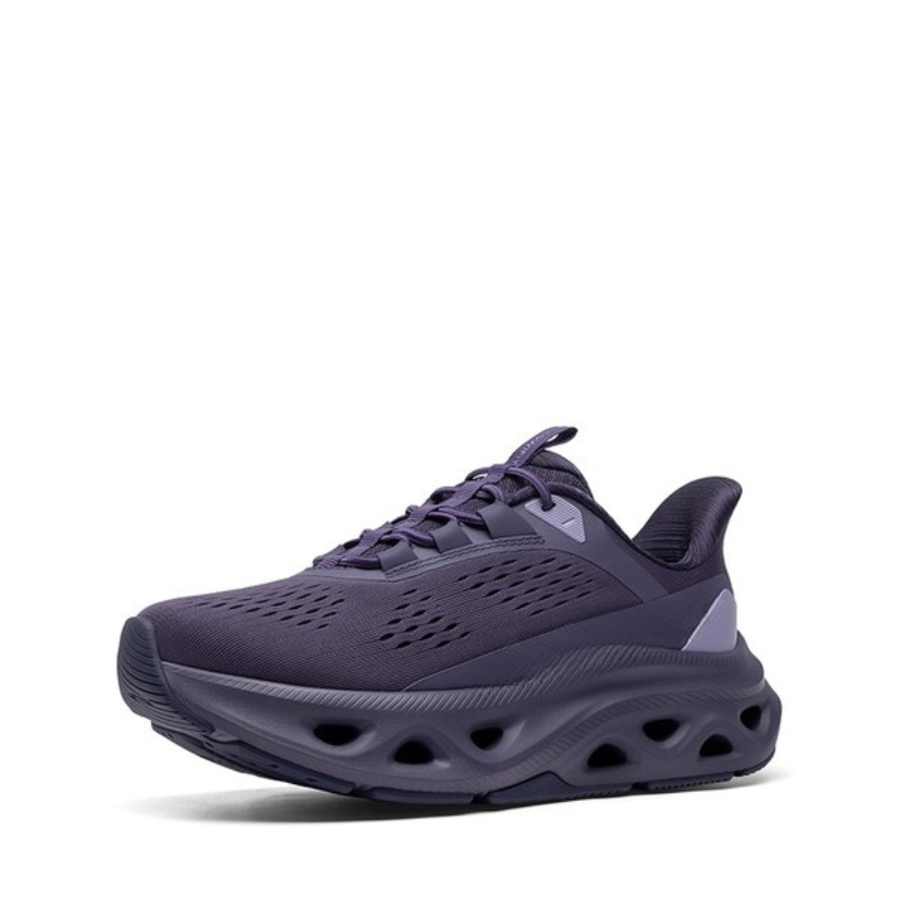Comfortable Running Shoes for Women with Cushioned Cloud Sole Lace Up Breathable Knit Style