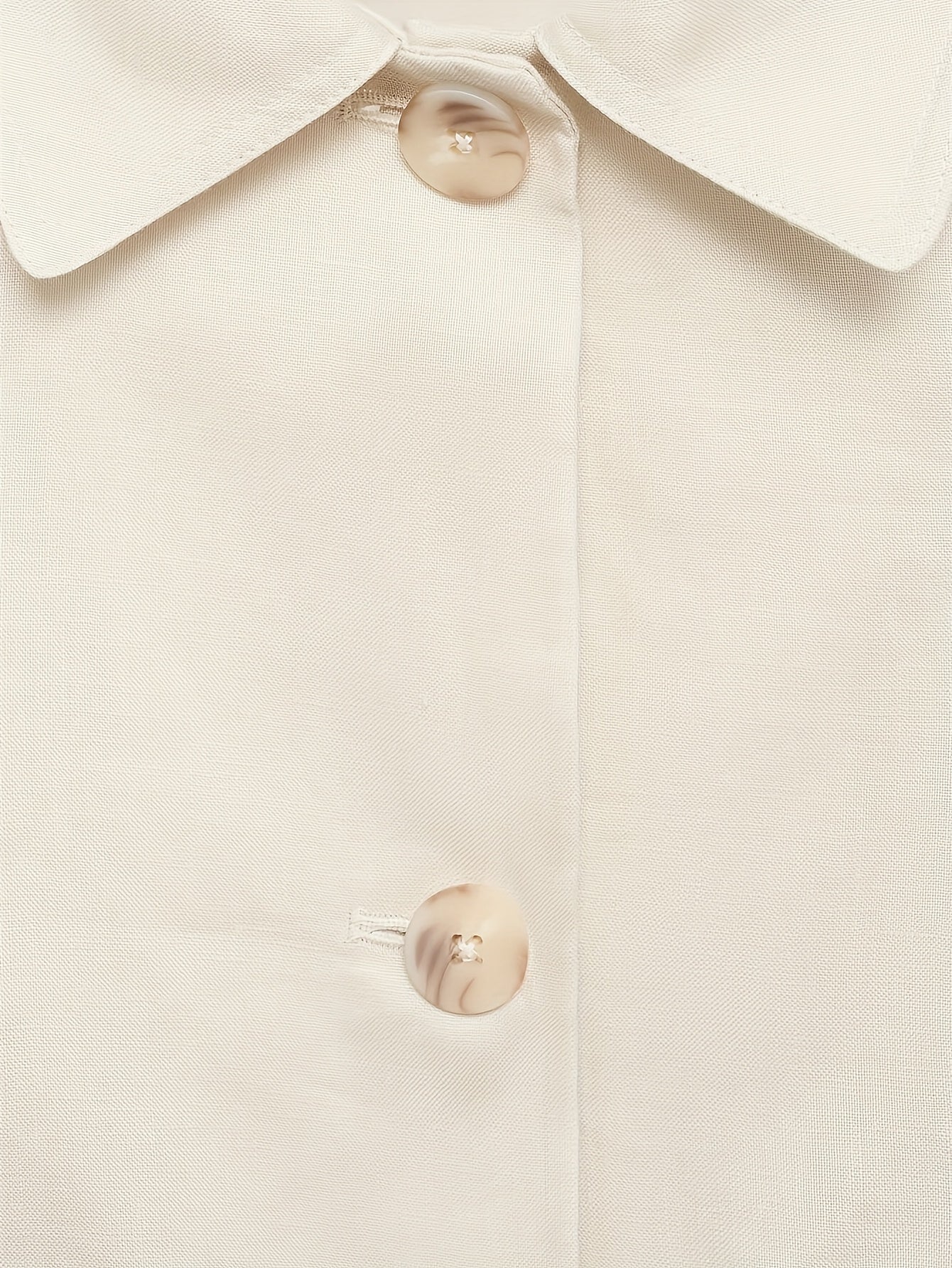 Effortless Apricot Wide Leg Set for Women with Collared Cropped Jacket Button Front Relaxed Style