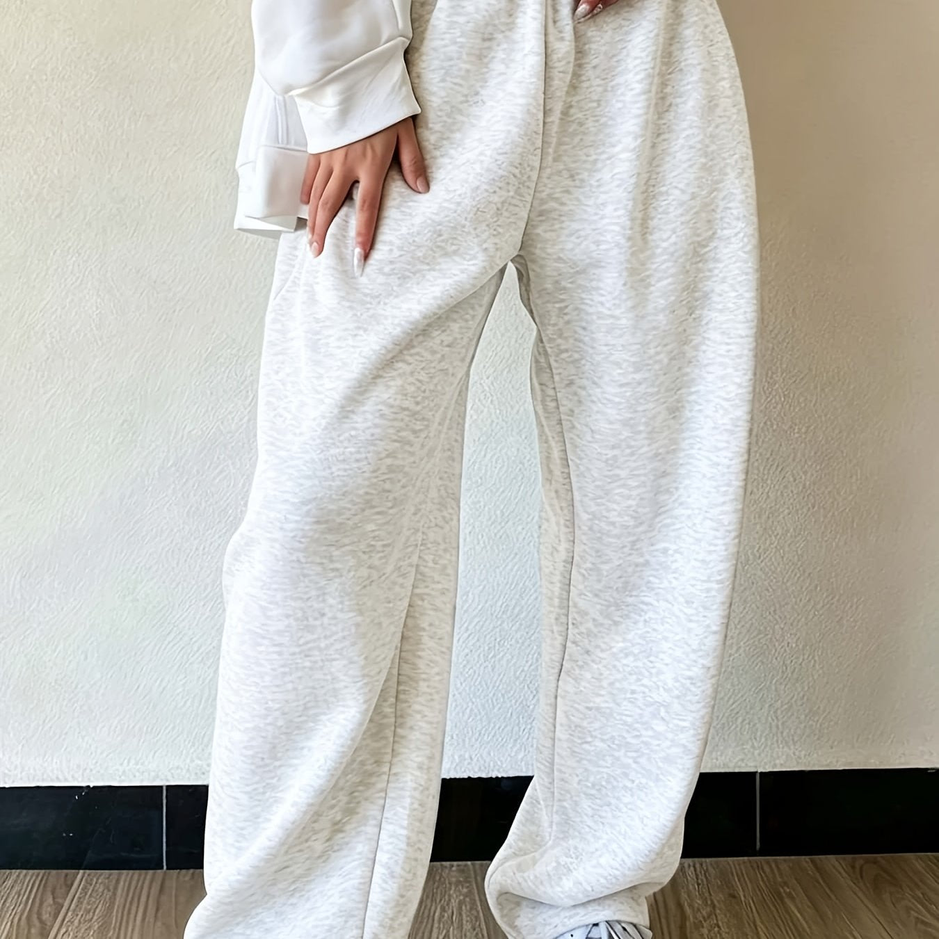 Effortless Wide Leg Sweatpants for Women with High Waist Relaxed Oversized Casual Style