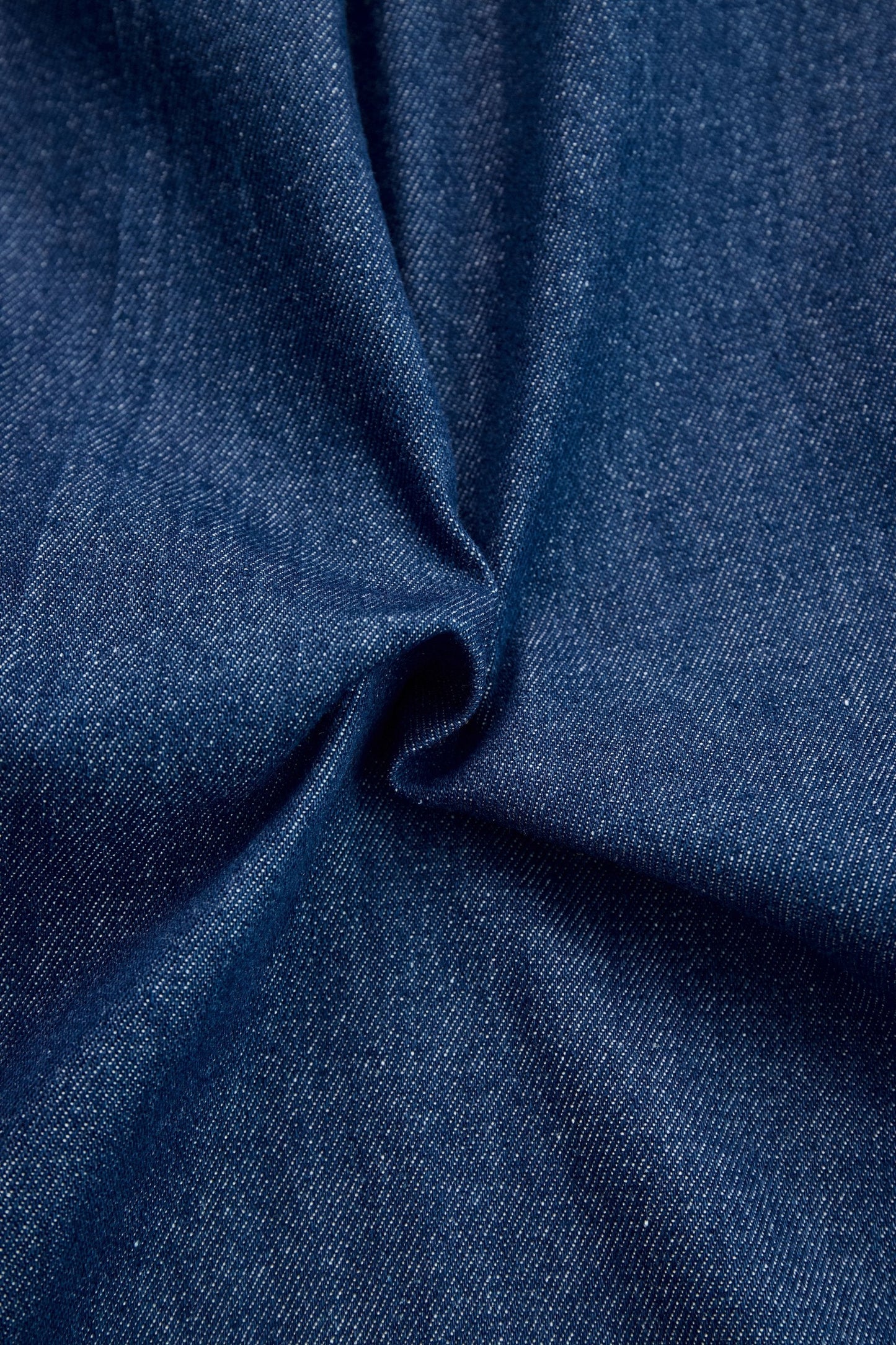 Elegant Dark Blue Denim Jumpsuit for Women with Mock Neck Zip Front Wide Leg Long Sleeve Style