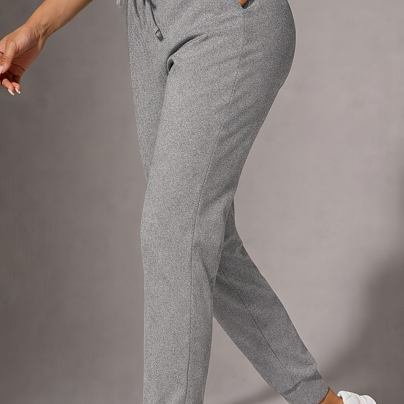 Effortless Jogger Pants for Women with High Waist Drawstring Tapered Ankle Relaxed Casual Style