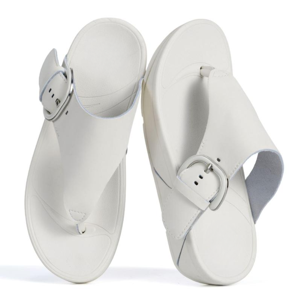Comfortable Thong Sandals for Women with Buckle Detail Cushioned Footbed Slip On Style