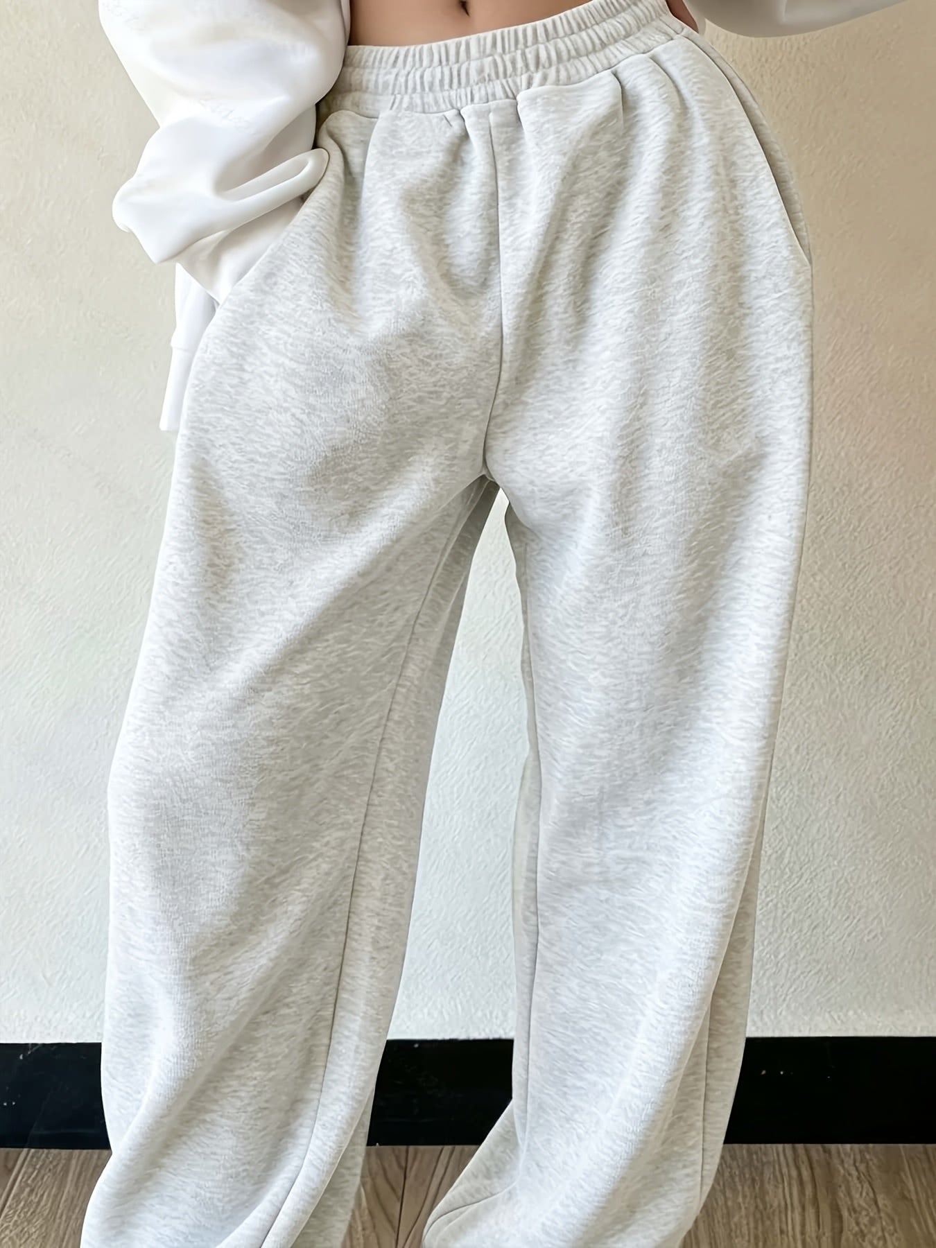 Effortless Wide Leg Sweatpants for Women with High Waist Relaxed Oversized Casual Style