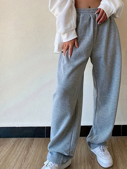 Effortless Wide Leg Sweatpants for Women with High Waist Relaxed Oversized Casual Style