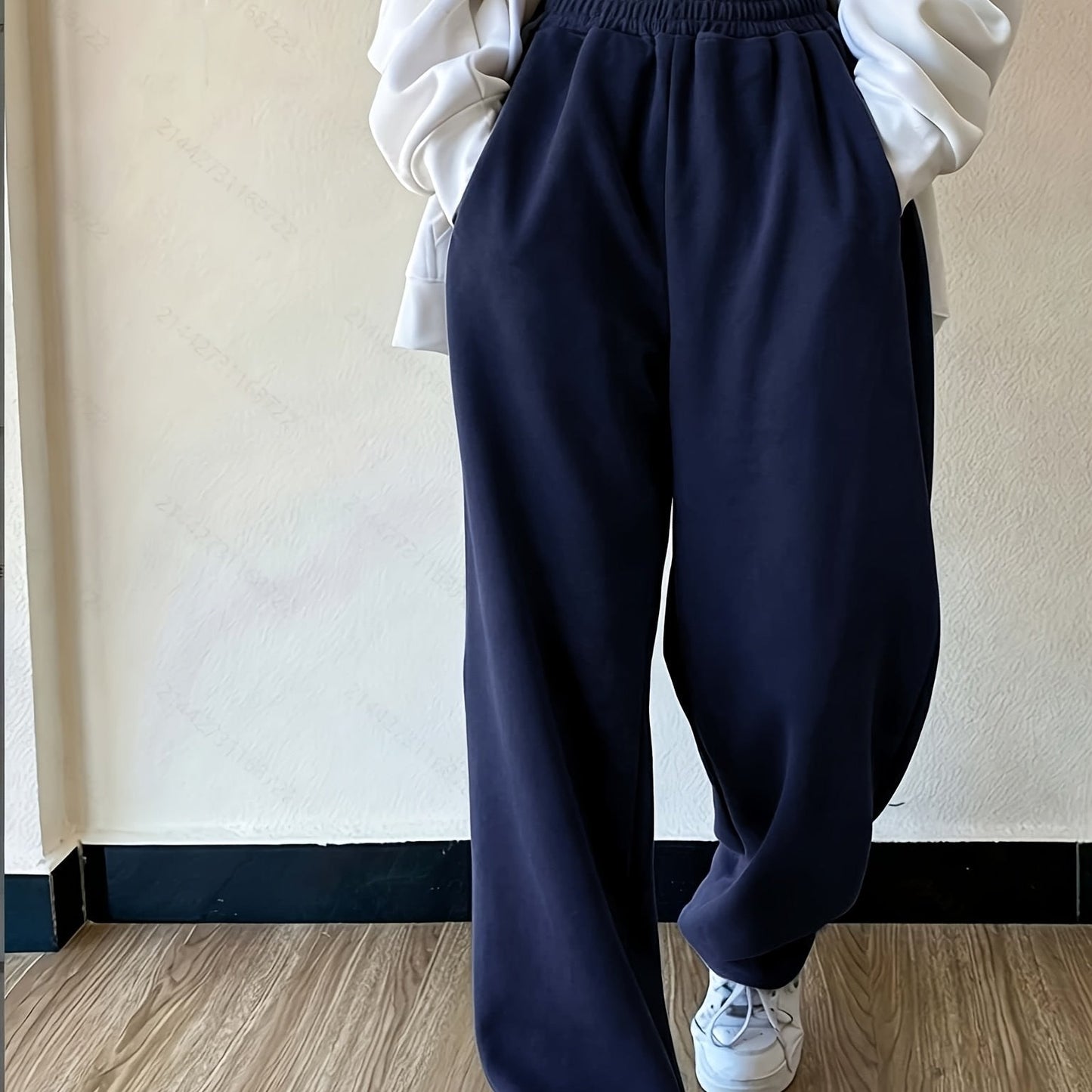 Effortless Wide Leg Sweatpants for Women with High Waist Relaxed Oversized Casual Style