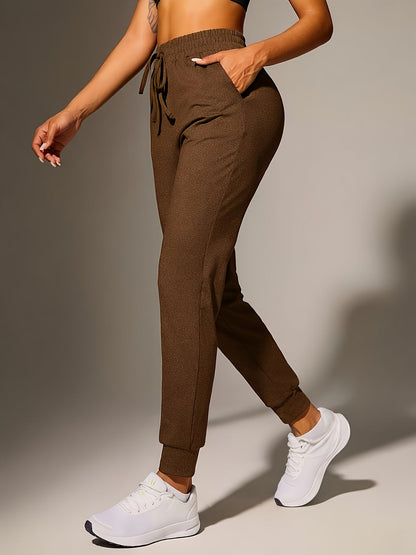 Effortless Jogger Pants for Women with High Waist Drawstring Tapered Ankle Relaxed Casual Style
