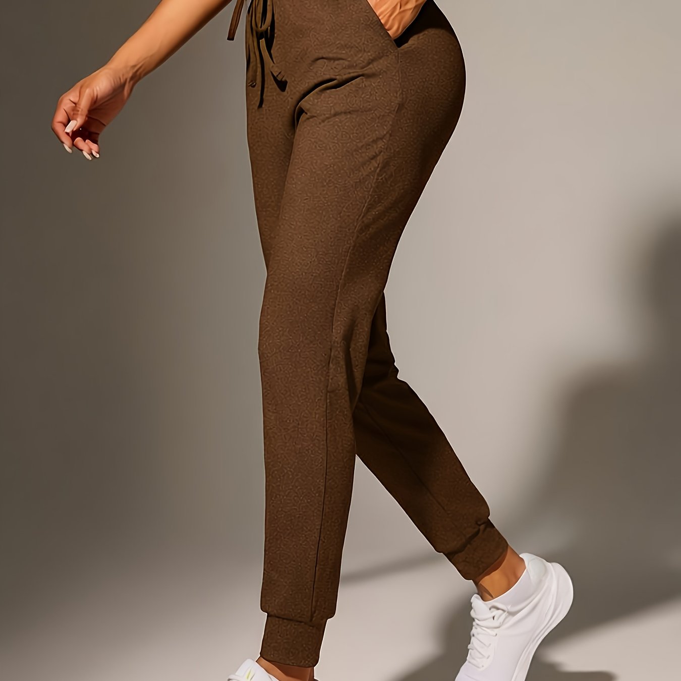 Effortless Jogger Pants for Women with High Waist Drawstring Tapered Ankle Relaxed Casual Style