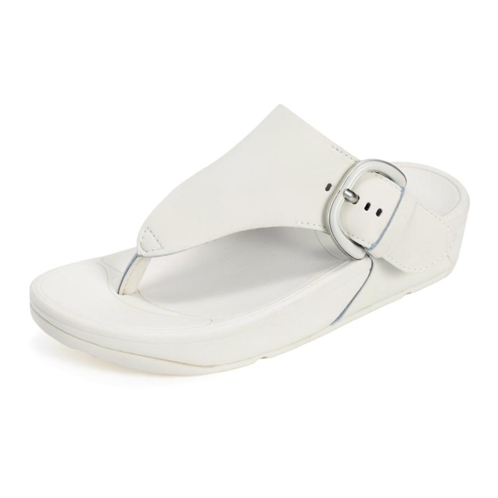Comfortable Thong Sandals for Women with Buckle Detail Cushioned Footbed Slip On Style