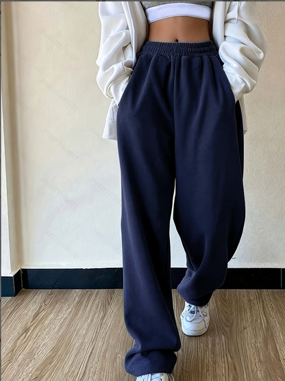 Effortless Wide Leg Sweatpants for Women with High Waist Relaxed Oversized Casual Style
