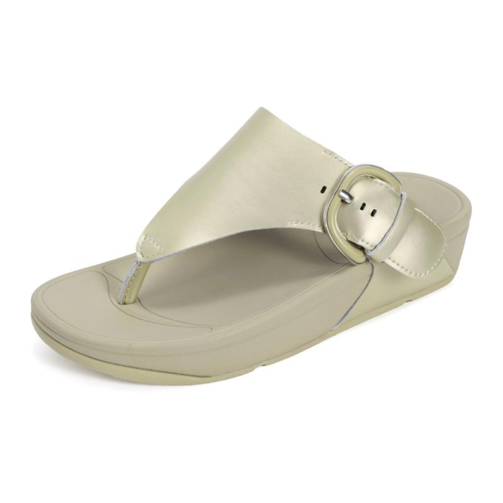 Comfortable Thong Sandals for Women with Buckle Detail Cushioned Footbed Slip On Style
