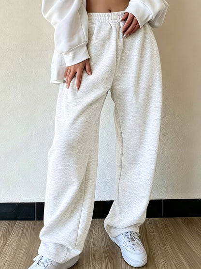 Effortless Wide Leg Sweatpants for Women with High Waist Relaxed Oversized Casual Style