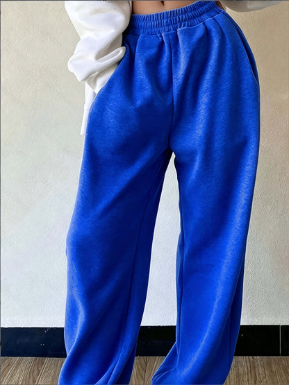 Effortless Wide Leg Sweatpants for Women with High Waist Relaxed Oversized Casual Style