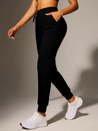Effortless Jogger Pants for Women with High Waist Drawstring Tapered Ankle Relaxed Casual Style