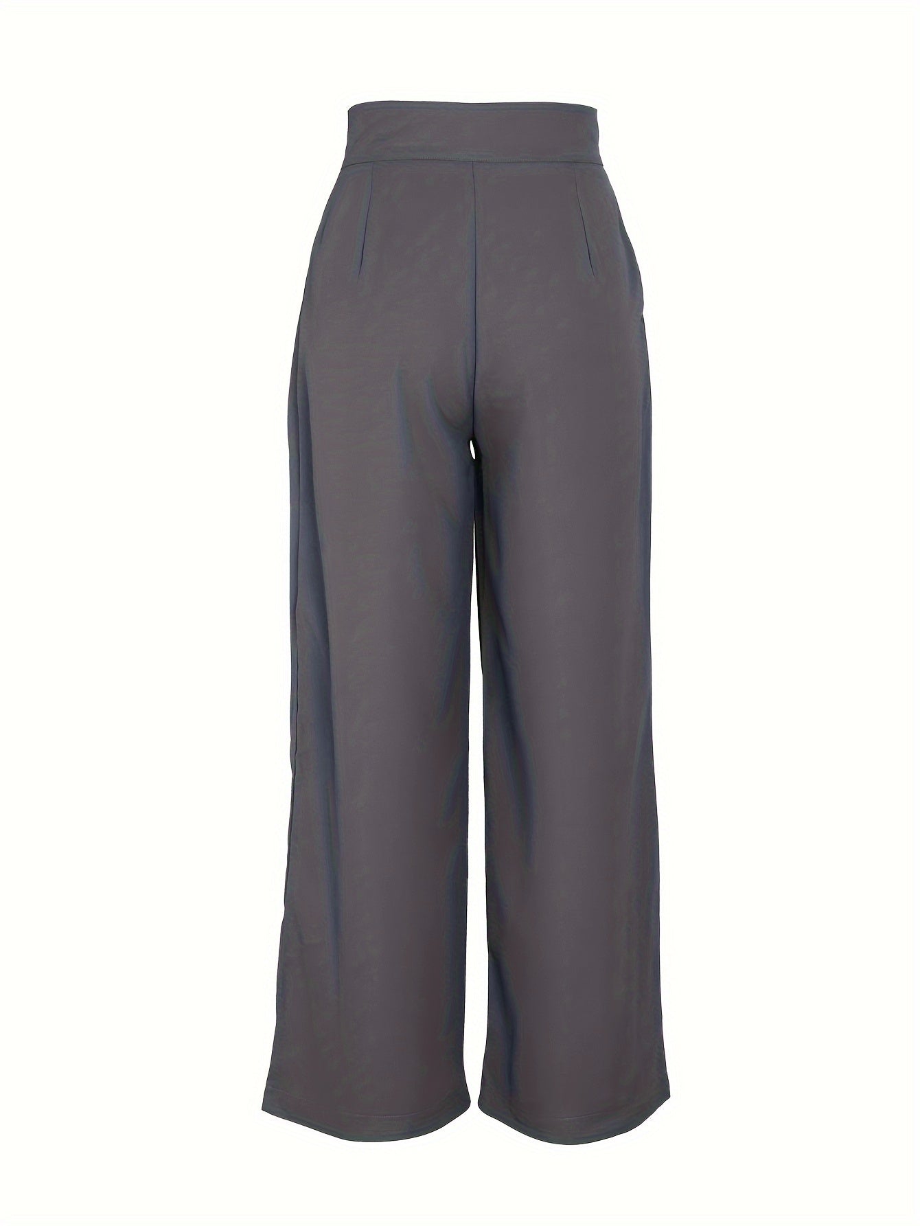 Effortless Khaki Wide Leg Pants for Women with High Waist Pleated Button Front Relaxed Style
