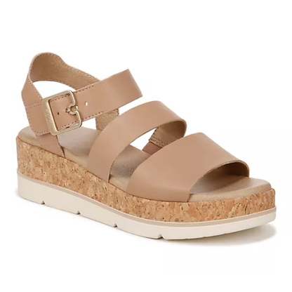 Comfortable Platform Sandals for Women with Adjustable Strap Cork Footbed Open Toe Style
