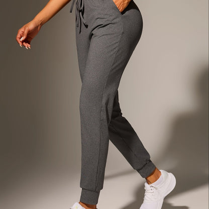 Effortless Jogger Pants for Women with High Waist Drawstring Tapered Ankle Relaxed Casual Style