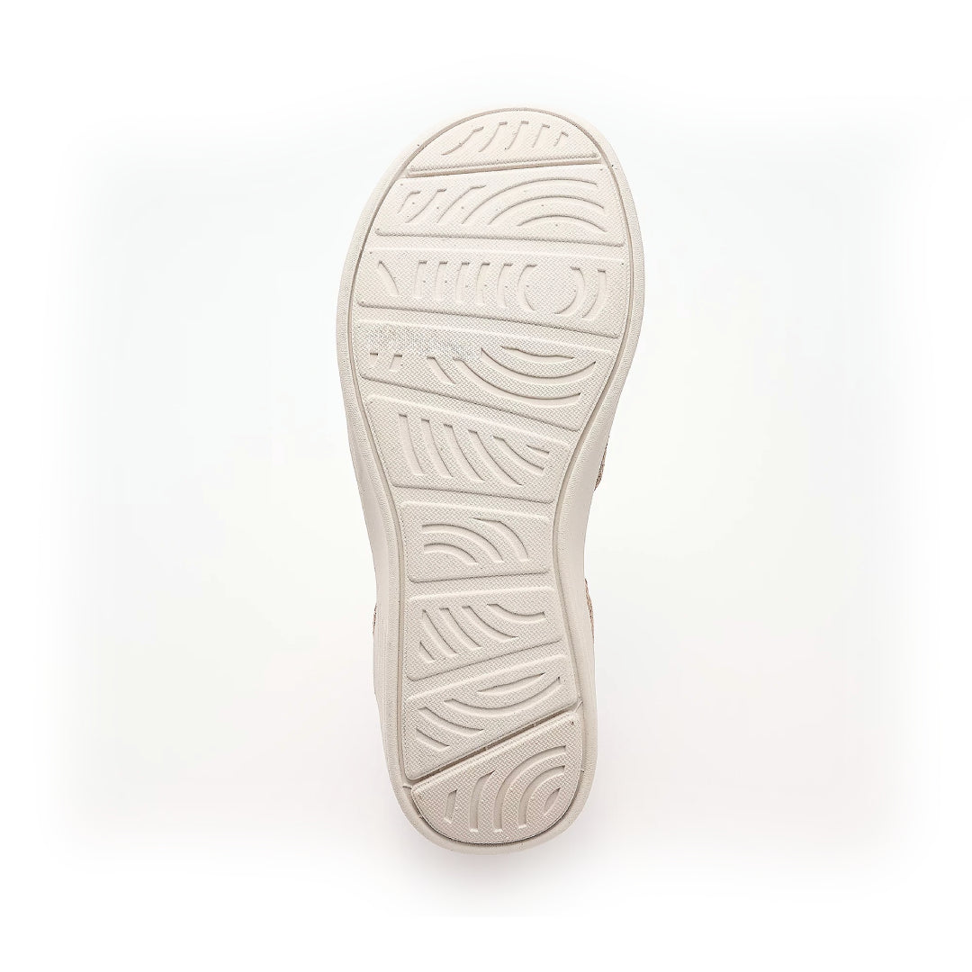 Comfortable Sandals for Women with Woven Crossover Strap Elastic Slingback Low Wedge Style