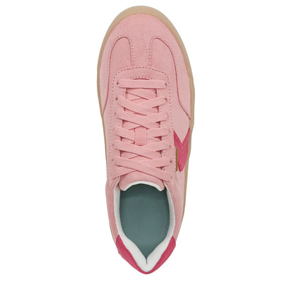 Comfortable Trainers for Women with Lace Up Side Panel Cushioned Gum Sole Retro Style