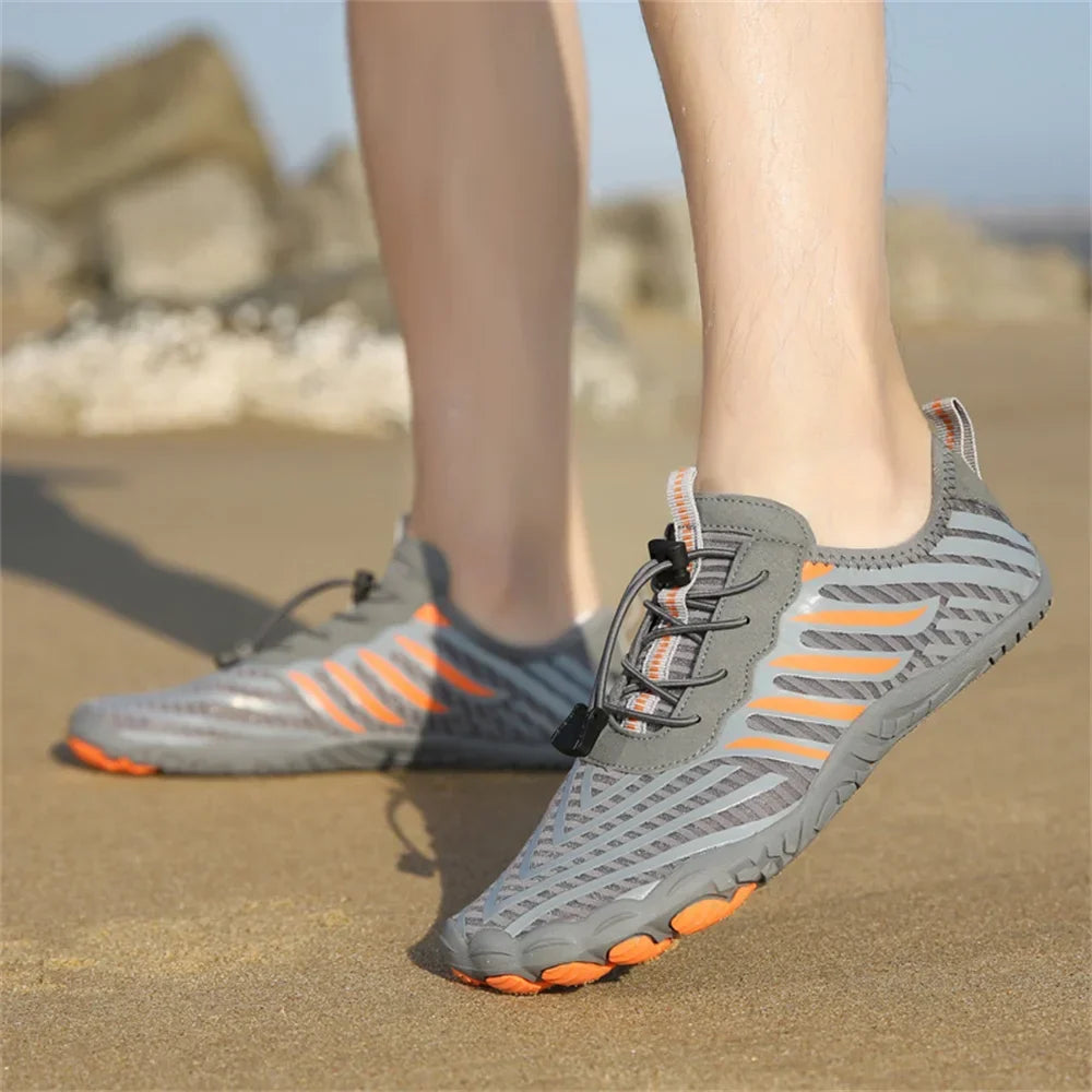 Effortless Quick Dry Water Shoes for Women with Toggle Lace Barefoot Sole Sport Style