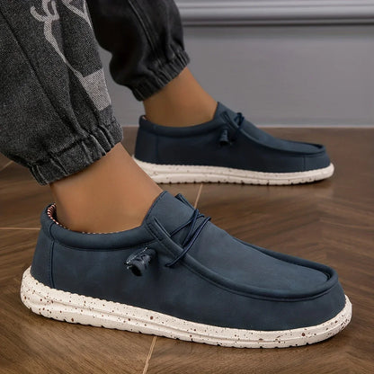 Effortless Suede Moccasin Sneaker for Women with Moc Toe Lace Tie Speckled Sole Casual Style