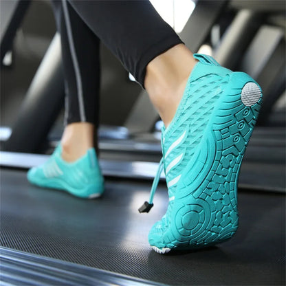 Effortless Quick Dry Water Shoes for Women with Toggle Lace Barefoot Sole Sport Style