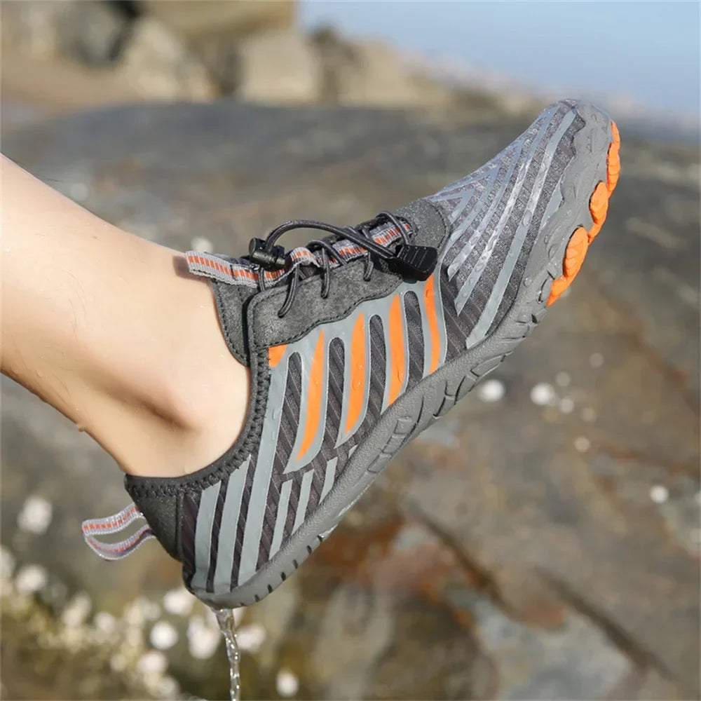 Effortless Quick Dry Water Shoes for Women with Toggle Lace Barefoot Sole Sport Style