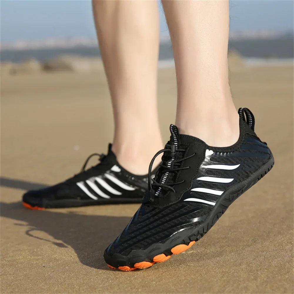 Effortless Quick Dry Water Shoes for Women with Toggle Lace Barefoot Sole Sport Style