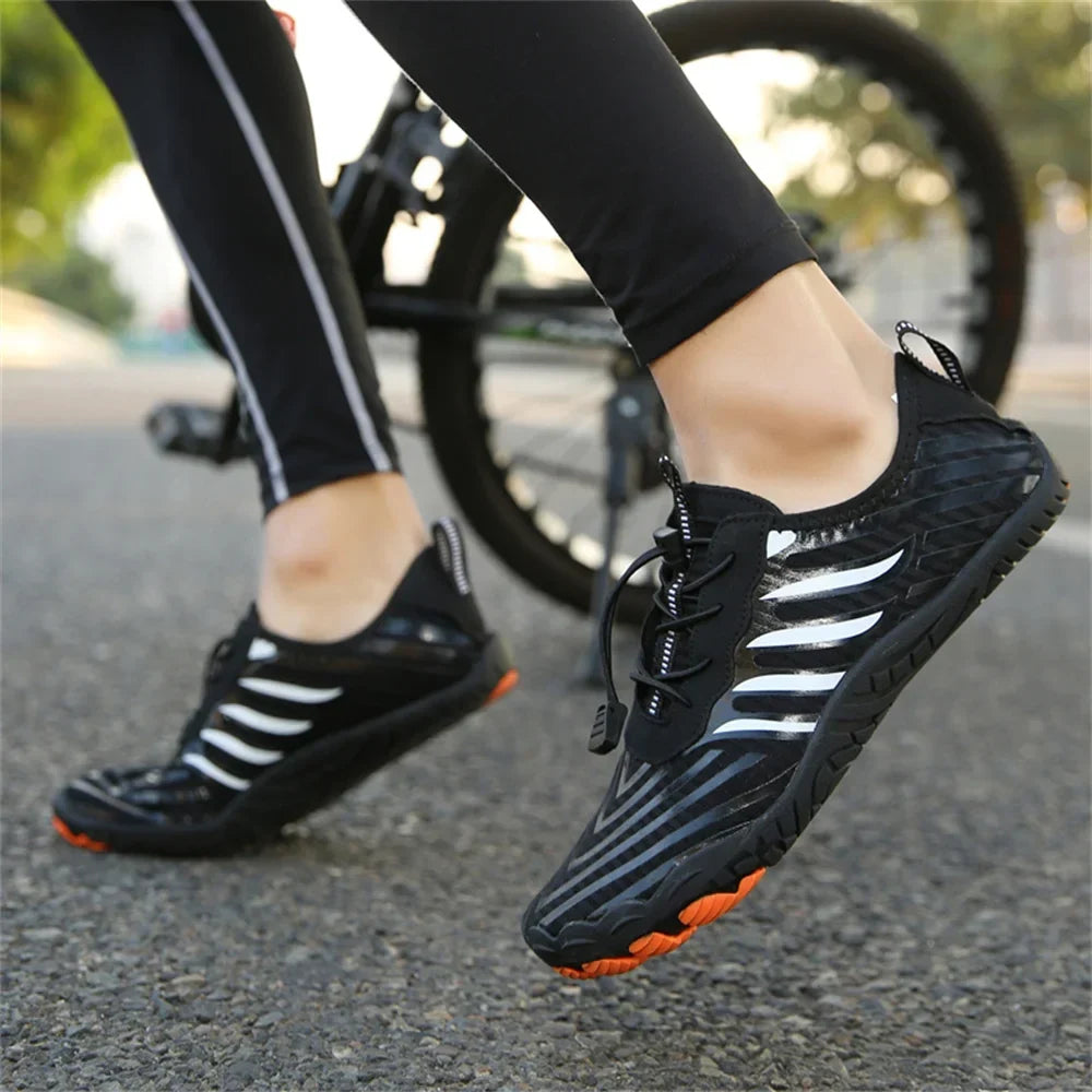 Effortless Quick Dry Water Shoes for Women with Toggle Lace Barefoot Sole Sport Style