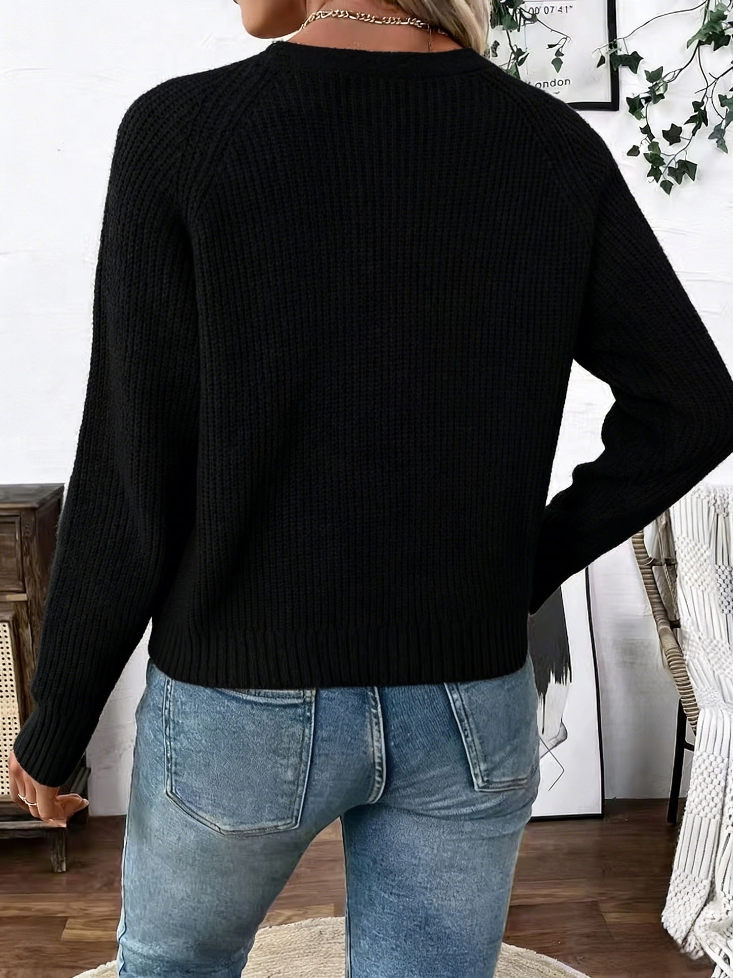 Comfortable Ribbed Knit Cardigan Sweater for Women with V Neck Long Sleeve Button Front Relaxed Style