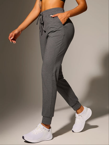 Effortless Jogger Pants for Women with High Waist Drawstring Tapered Ankle Relaxed Casual Style