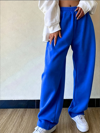 Effortless Wide Leg Sweatpants for Women with High Waist Relaxed Oversized Casual Style